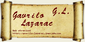 Gavrilo Lazarac vizit kartica